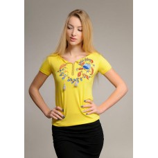 Embroidered t-shirt "Petrykiv Ornament" yellow